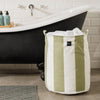 Home.Life Canvas Laundry Storage Bag Broad Stripe Dusty Green