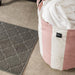 Home.Life Canvas Laundry Storage Bag Broad Stripe Dusty Pink-Laundry Basket