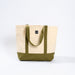 Home.Life Canvas Tote Bag - Natural/Green-BEACH BAGS