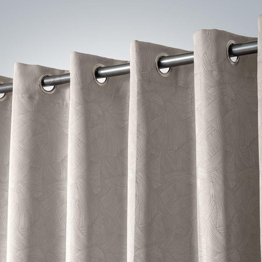 Enigma Eyelet Woven Blockout - Taupe-CURTAINS