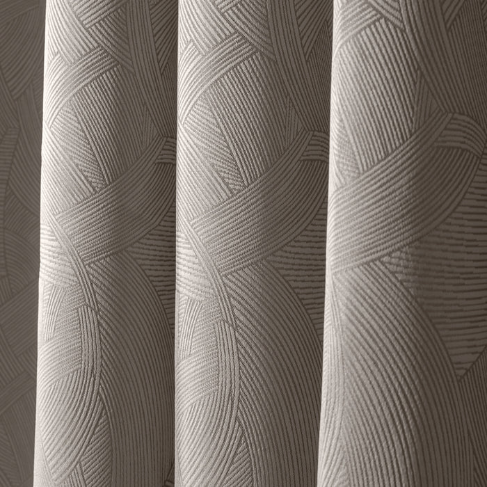 Enigma Eyelet Woven Blockout - Taupe-CURTAINS