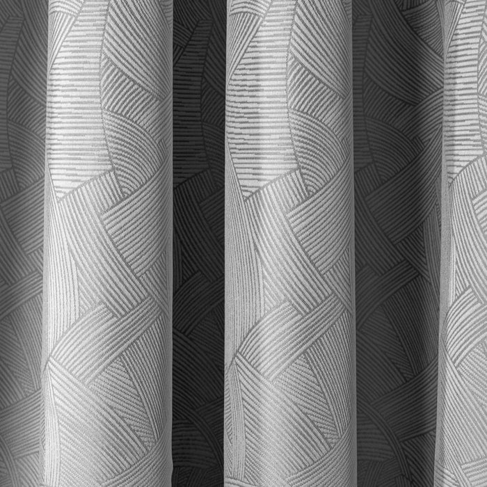 Enigma Taped Woven Blockout - Slate-CURTAINS