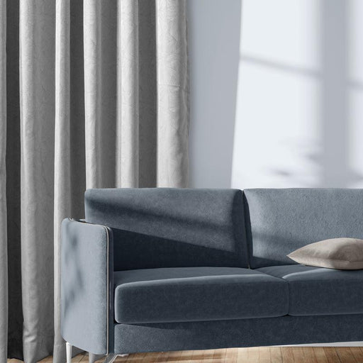 Enigma Taped Woven Blockout - Slate-CURTAINS