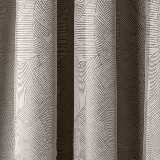 Enigma Taped Woven Blockout - Taupe-CURTAINS