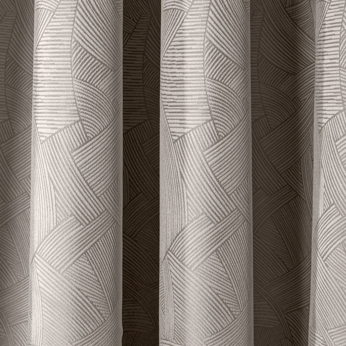 Enigma Taped Woven Blockout - Taupe-CURTAINS