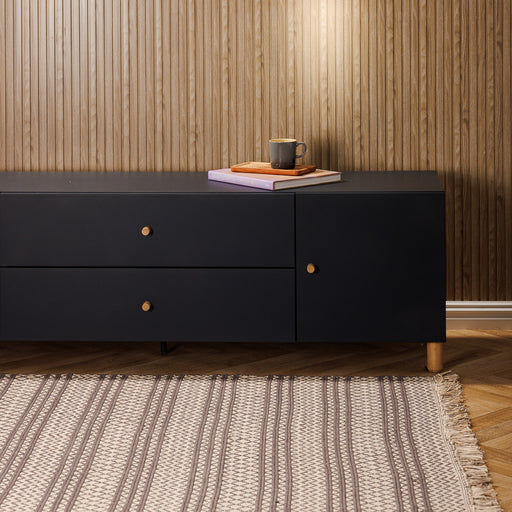 GeoLoom Dari Carpet Charcoal-Carpets/Rugs