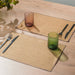 HOME.LIFE Jute Grey Hemmed Placemats - 4 pack-Placemats