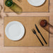 HOME.LIFE Jute Grey Hemmed Placemats - 4 pack-Placemats