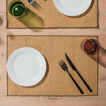 Home.Life Jute Hemmed Placemats Black 4 Pack
