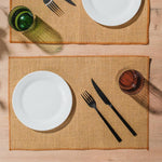 Home.Life Jute Hemmed Placemats Terracotta 4 Pack