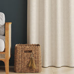 Home.Life Leaf Lined Eyelet Curtain Natural