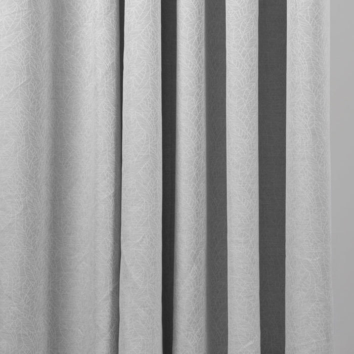 HOME.LIFE Leaf Taped Curtain - Silver
