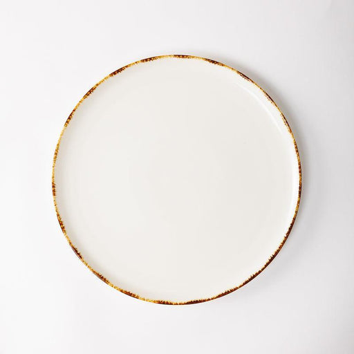 Dinner Rimmed Plate - Natural Ivory-Ceramic