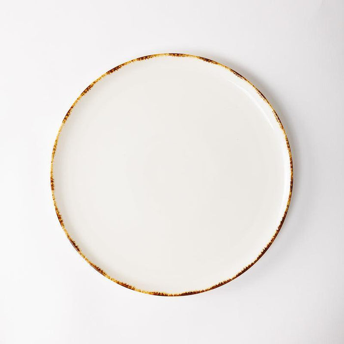 Dinner Rimmed Plate - Natural Ivory-Ceramic