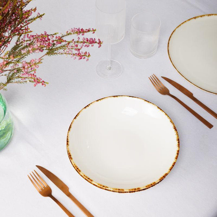 Soup Rimmed Bowl - Natural Ivory-Ceramic