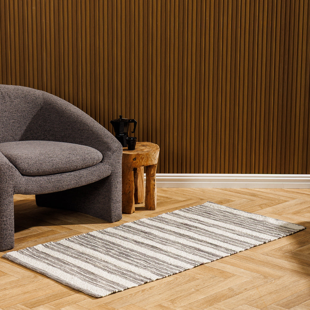 Home.Life Linear Loom Runner Light Grey-Carpets/Rugs