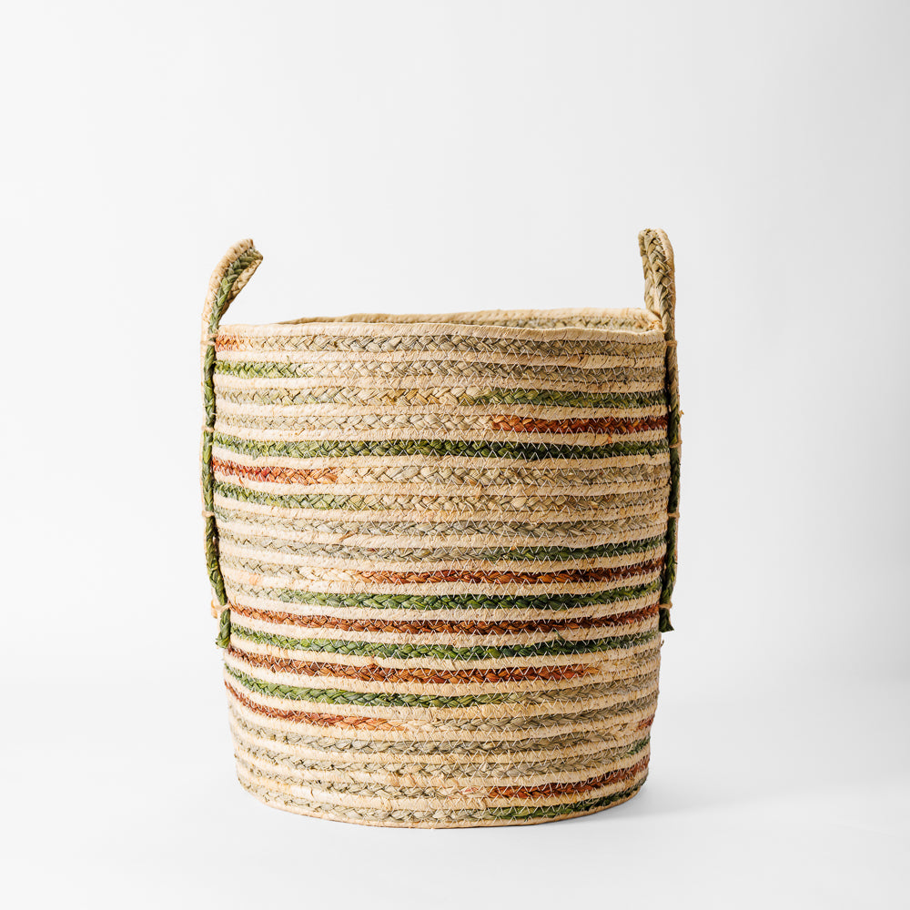 Home.Life Maize Shaded Rope Basket Green-Storage Baskets