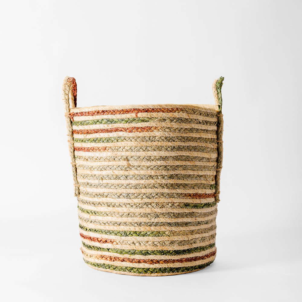 Home.Life Maize Shaded Rope Basket Green-Storage Baskets