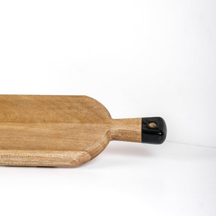 Mango Wood Paddle Board Rectangular - Black Handle