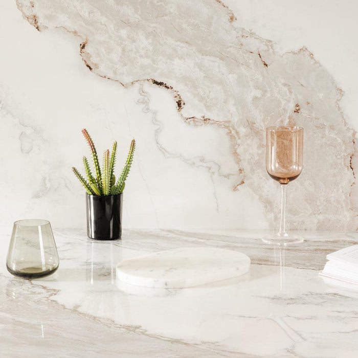 Home.Life Marble Oval Platter-Platters