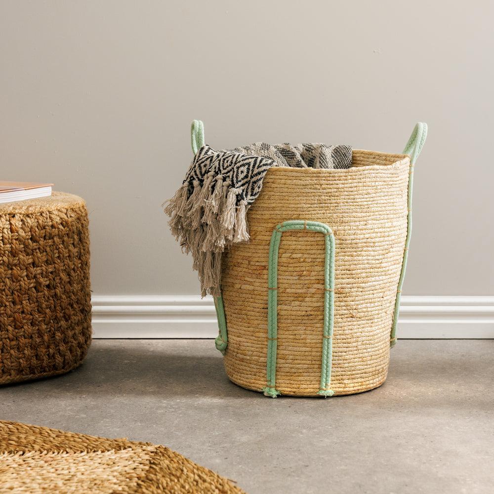 Home.Life Natural Corn Rope Handle Basket Duck Egg-Storage Baskets