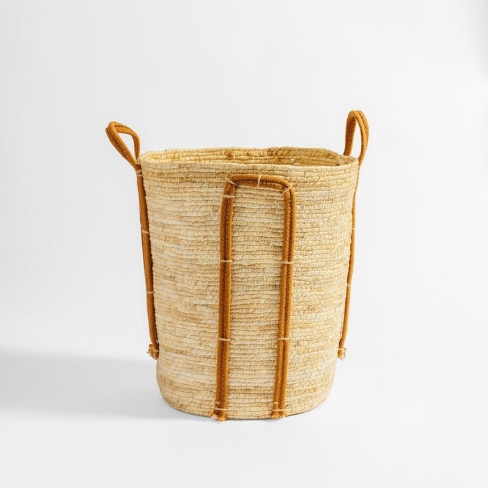 Home.Life Natural Corn Rope Handle Basket Walnut-Storage Baskets