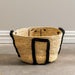 Home.Life Natural Corn Rope Handle Planter Basket Black-Planter