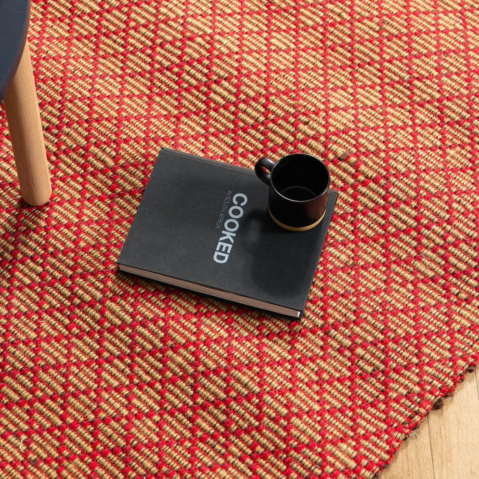 Home.Life Nautica Golden Lattice Jute Carpet-Carpets/Rugs