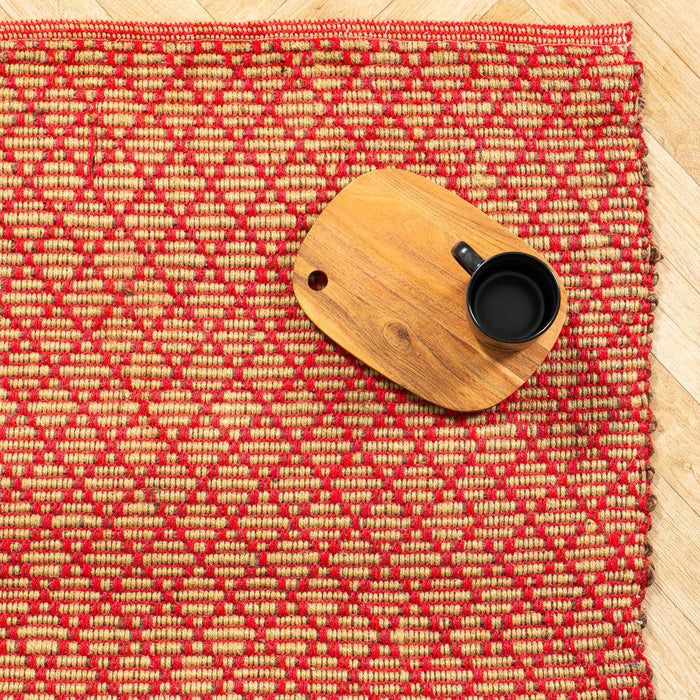 Home.Life Nautica Golden Lattice Jute Carpet-Carpets/Rugs