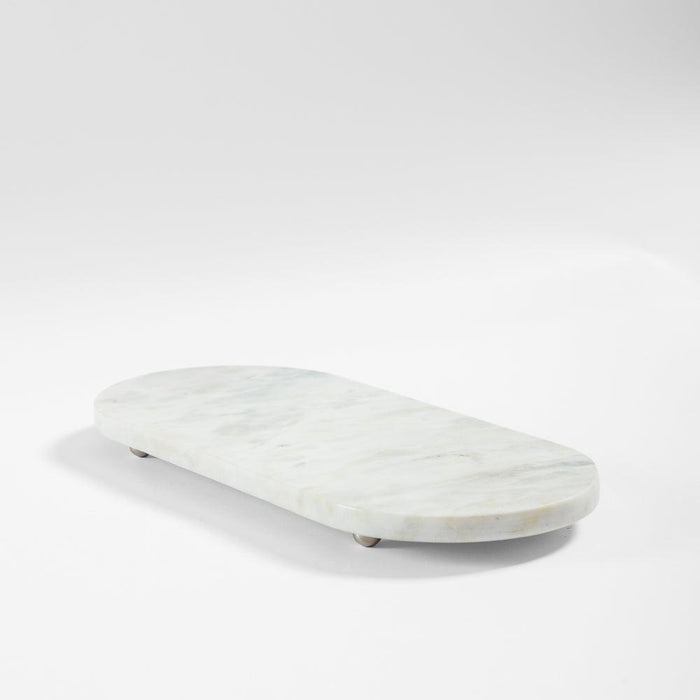 Home.Life Oval Marble Server with Metal Legs-Platters