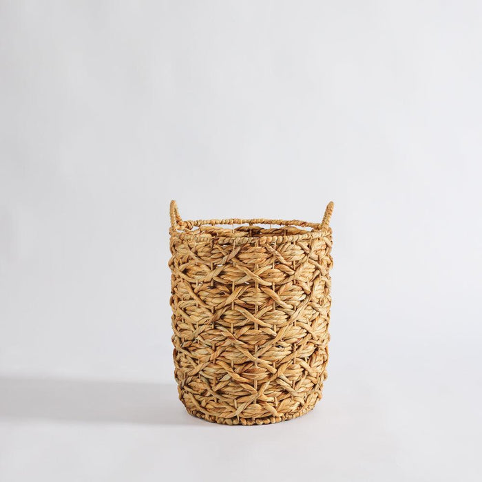 Home.Life Oval with Hyacinth Basket Twisted Weave Natural-Storage Basket