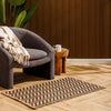 Home.Life Pinstripe Cotton Rug Black and Beige