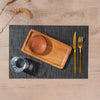 HOME.LIFE Placemat Woven Charcoal - 6 Pack