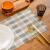 Home.Life Placemats Shaded Tartan Black 6 Pack