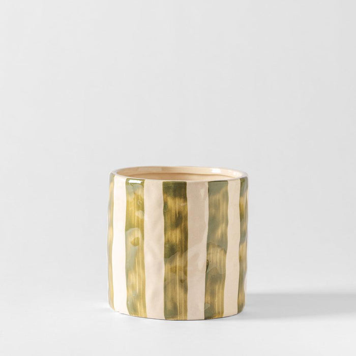 Home.Life Planter Natural Bold Stripe Forest-Décor