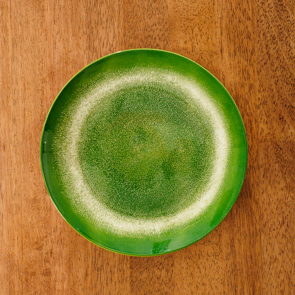 Home.Life Printed Glazed Dinner Plate Green Mist-Plates