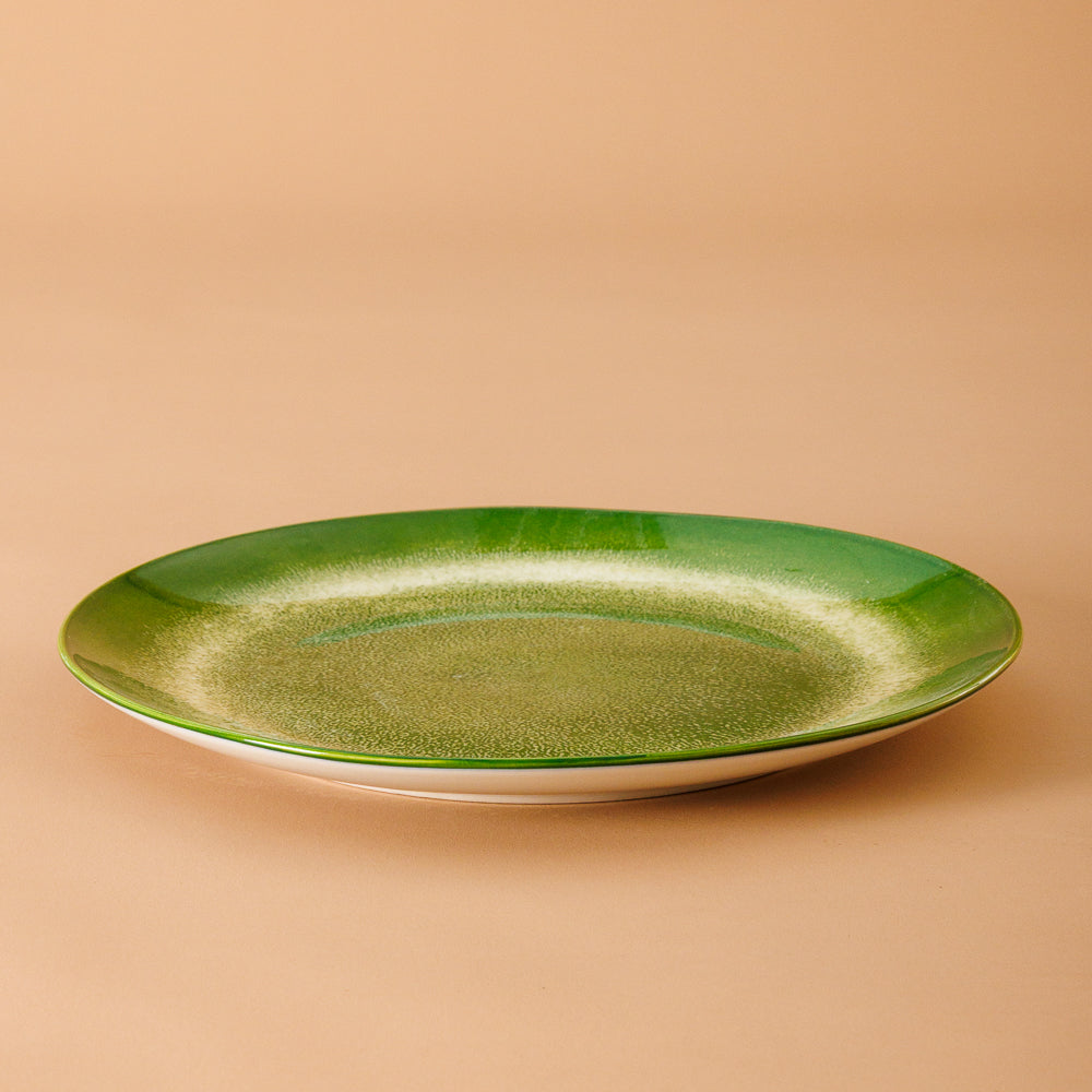 Home.Life Printed Glazed Dinner Plate Green Mist-Plates