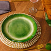 Home.Life Printed Glazed Dinner Plate Green Mist