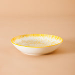 Home.Life Printed Glazed Salad Bowl Golden Haze