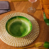 Home.Life Printed Glazed Salad Bowl Green Mist