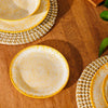 Home.Life Printed Glazed Side Plate Golden Haze
