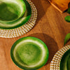 Home.Life Printed Glazed Side Plate Green Mist