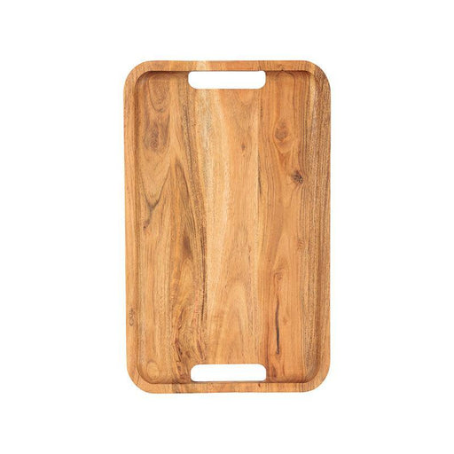 Rectangular Wooden Serving Tray with Inner Handle-Tray