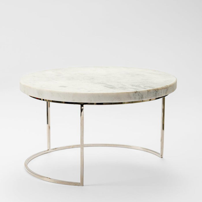 Home.Life Round Marble and Metal Buffet Stand-Stand