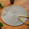 Home.Life Round Placemat Speckled Grey