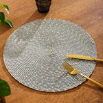 Home.Life Round Placemat Speckled Grey