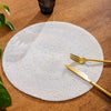 Home.Life Round Placemat Speckled White