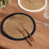 Home.Life Seagrass Border Placemat Black