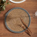 Placemat Seagrass Cotton Rim - Grey-Ceramic
