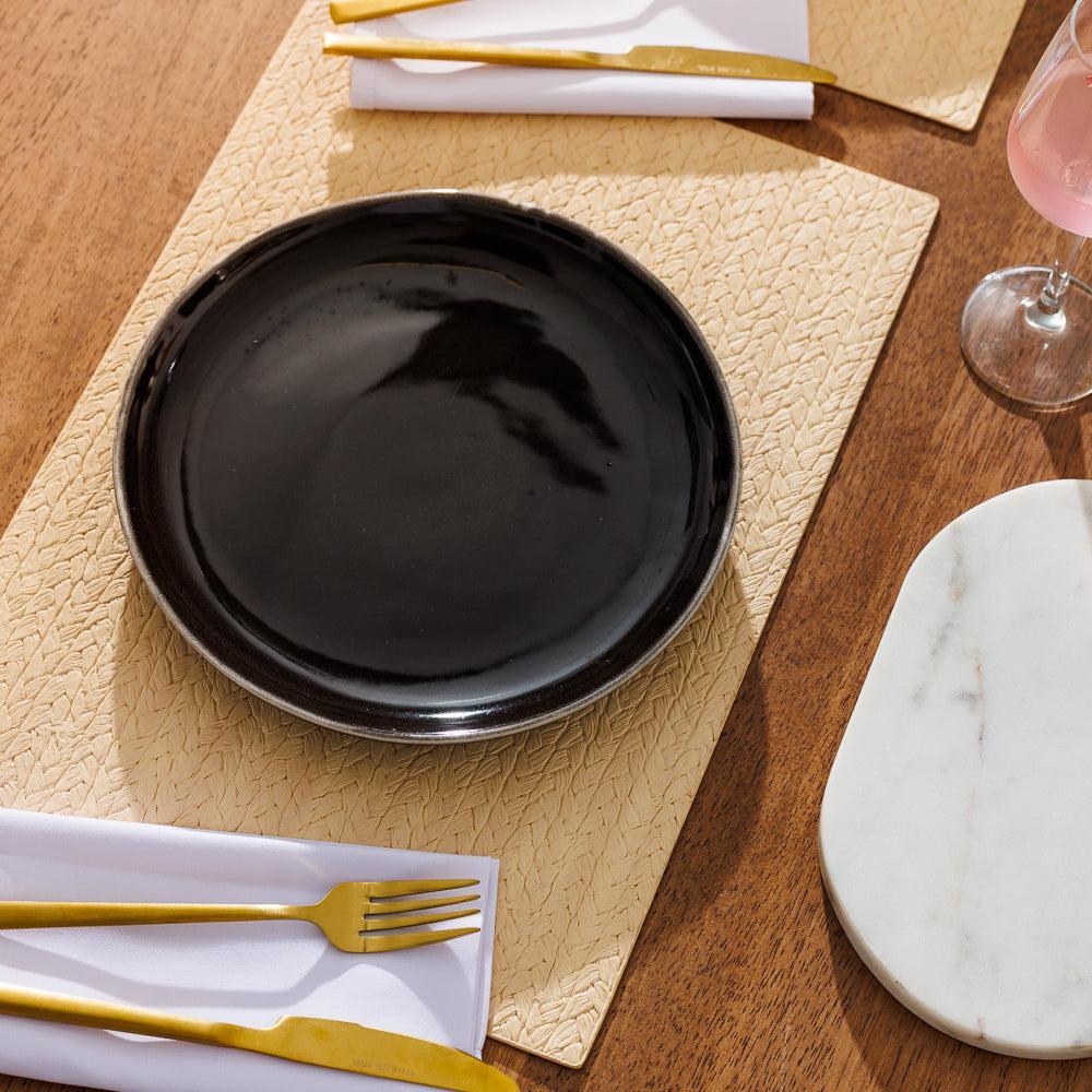 Home.Life Stoneware Dinner Plate Ebony-Plates